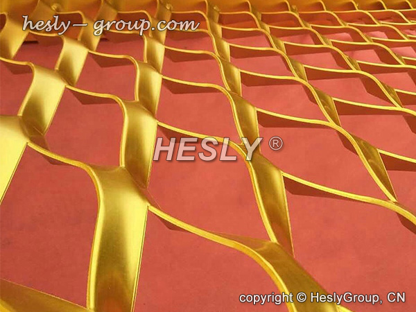 brass expanded metal mesh cladding